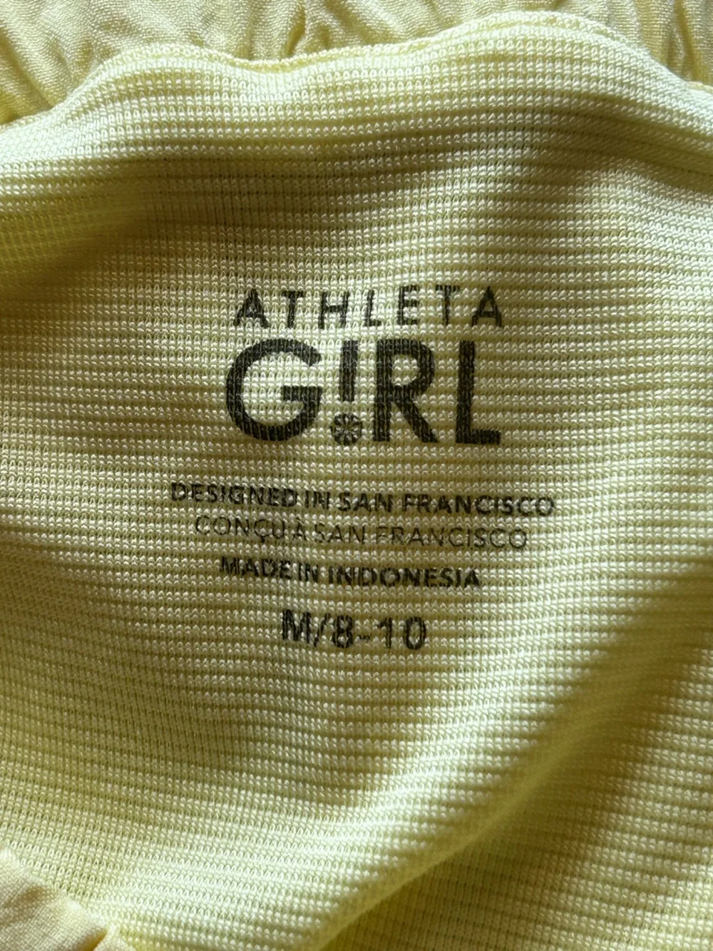 Athleta Girl 2-Pack Athletic Shorts Lined Yellow & Lavender
